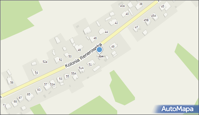 Rudy, Kolonia Renerowska, 49B, mapa Rudy