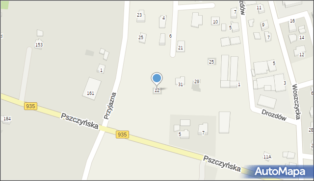 Rudziczka, Kombatantów, 12, mapa Rudziczka