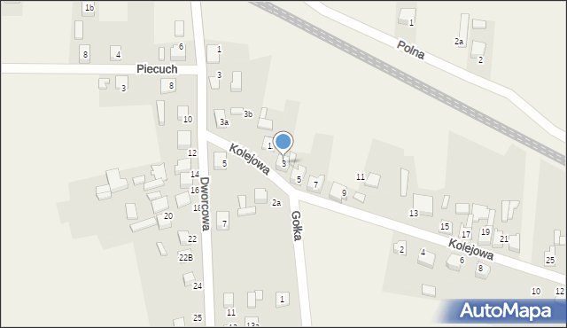 Rusinowice, Kolejowa, 3, mapa Rusinowice