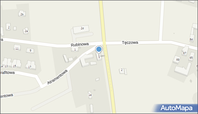 Ruszowice, Kolorowa, 1, mapa Ruszowice