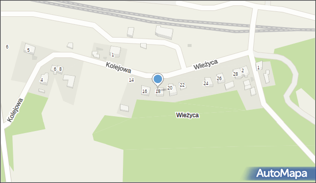 Rybaki, Kolejowa, 18, mapa Rybaki