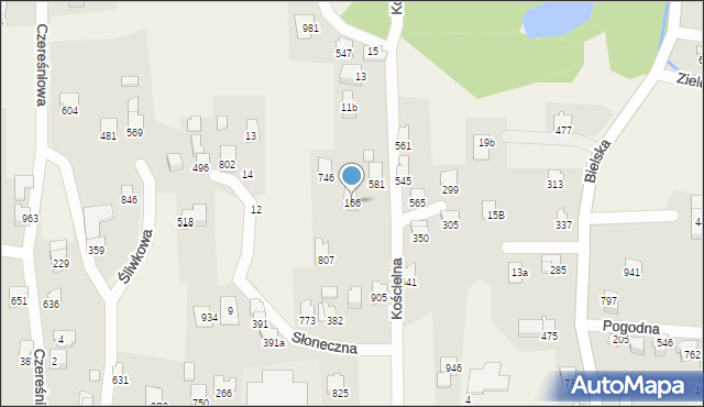 Rybarzowice, Kościelna, 166, mapa Rybarzowice