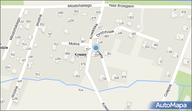 Rybarzowice, Kowalska, 223, mapa Rybarzowice