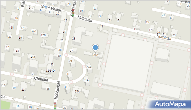 Rybnik, Kościuszki Tadeusza, gen., 27A, mapa Rybnika