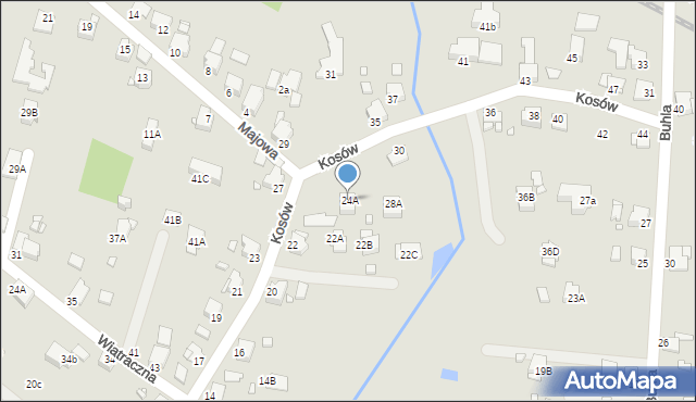 Rybnik, Kosów, 24A, mapa Rybnika