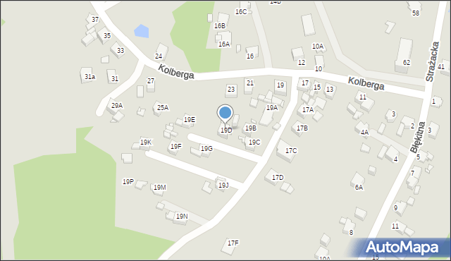 Rybnik, Kolberga Oskara, 19D, mapa Rybnika