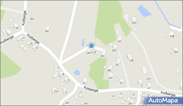 Rybnik, Kolberga Oskara, 28B, mapa Rybnika