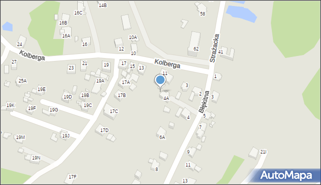 Rybnik, Kolberga Oskara, 7A, mapa Rybnika