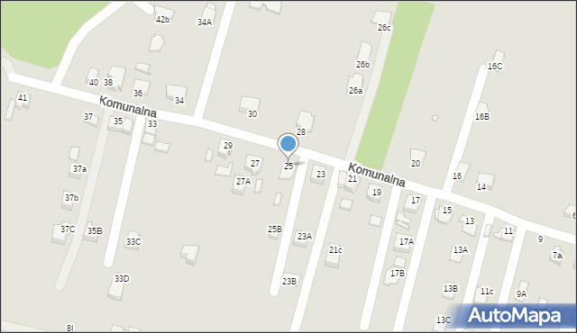 Rybnik, Komunalna, 25, mapa Rybnika