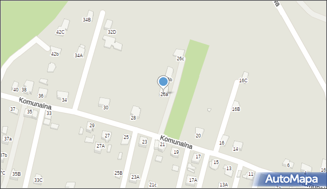 Rybnik, Komunalna, 26a, mapa Rybnika