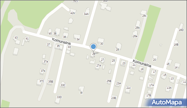 Rybnik, Komunalna, 29, mapa Rybnika