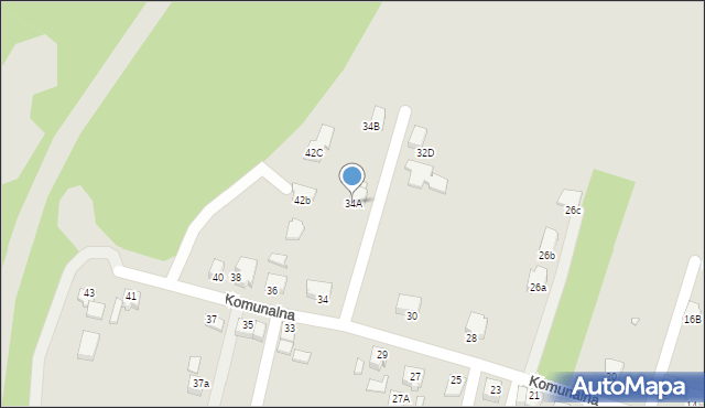 Rybnik, Komunalna, 34A, mapa Rybnika