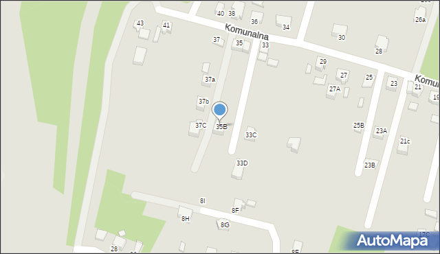 Rybnik, Komunalna, 35B, mapa Rybnika