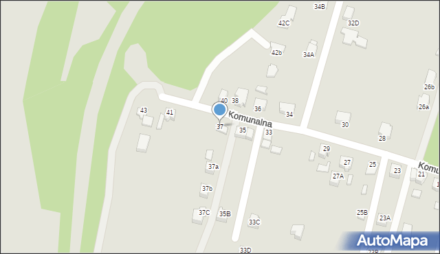 Rybnik, Komunalna, 37, mapa Rybnika