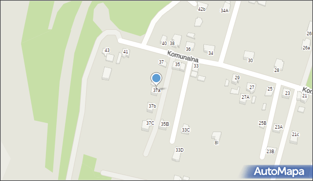 Rybnik, Komunalna, 37a, mapa Rybnika