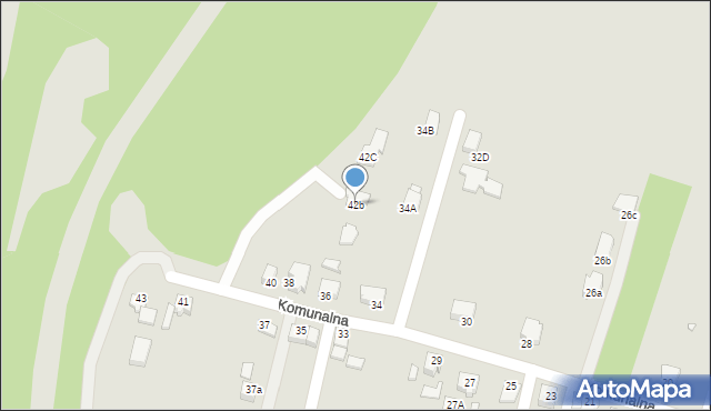 Rybnik, Komunalna, 42b, mapa Rybnika