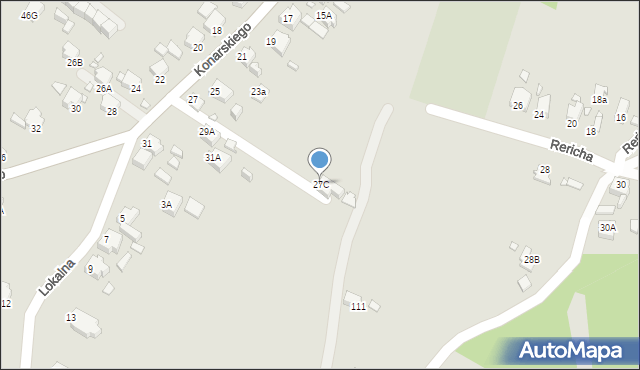 Rybnik, Konarskiego Stanisława, 27C, mapa Rybnika