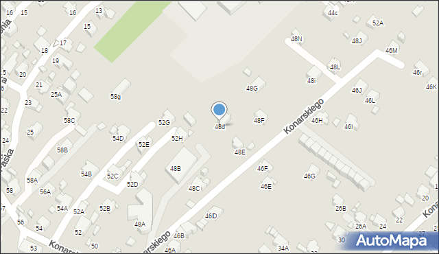 Rybnik, Konarskiego Stanisława, 48d, mapa Rybnika