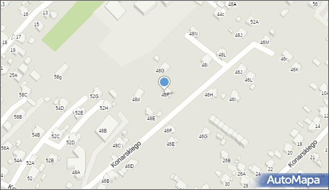 Rybnik, Konarskiego Stanisława, 48F, mapa Rybnika