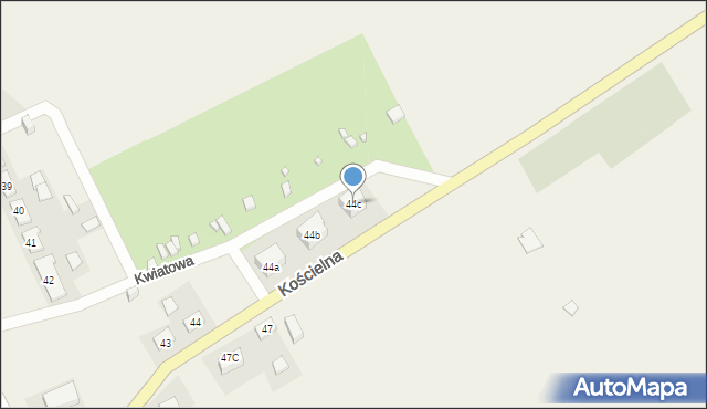 Rybno, Kościelna, 44c, mapa Rybno