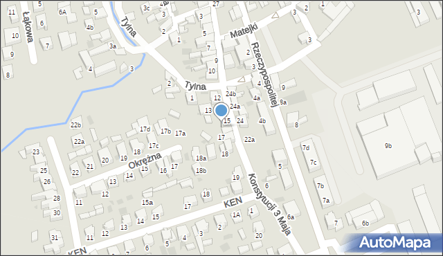 Rydzyna, Konstytucji 3 Maja, 16, mapa Rydzyna