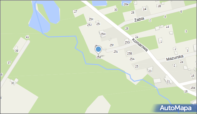 Rydzynki, Komarowa, 25d, mapa Rydzynki