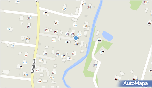 Rymanów, Kolejowa, 142, mapa Rymanów