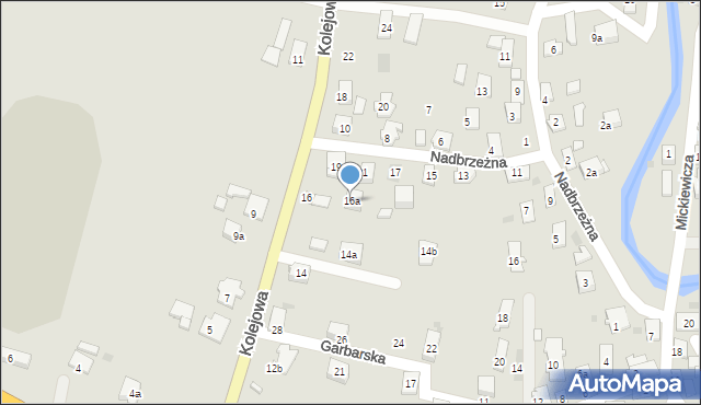 Rymanów, Kolejowa, 16a, mapa Rymanów