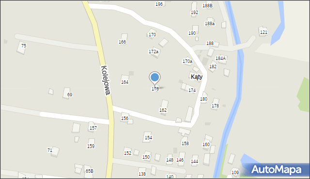 Rymanów, Kolejowa, 176, mapa Rymanów