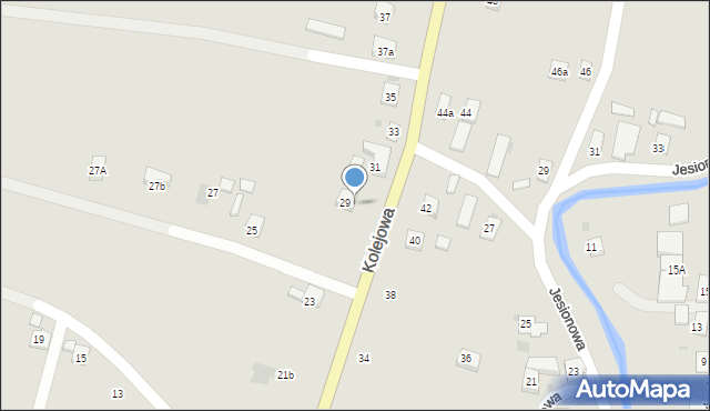 Rymanów, Kolejowa, 29A, mapa Rymanów