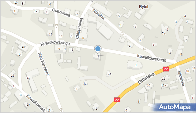 Rytel, Kowalkowskiego Antoniego, ks., 3, mapa Rytel