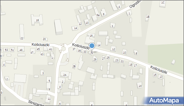 Rząśnia, Kościuszki Tadeusza, gen., 31, mapa Rząśnia
