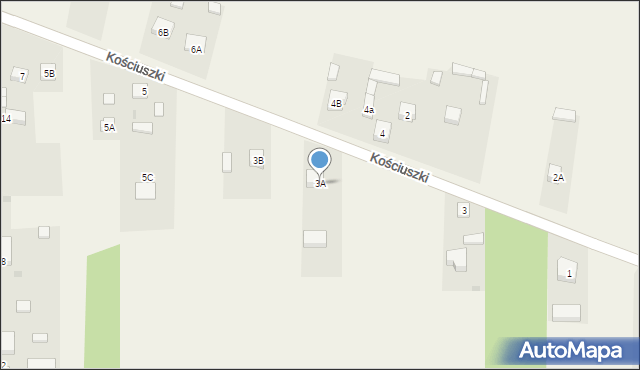 Rząśnia, Kościuszki Tadeusza, gen., 3A, mapa Rząśnia