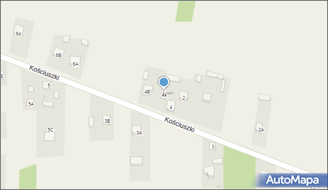 Rząśnia, Kościuszki Tadeusza, gen., 4a, mapa Rząśnia