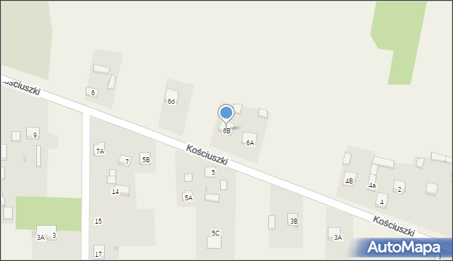 Rząśnia, Kościuszki Tadeusza, gen., 6B, mapa Rząśnia