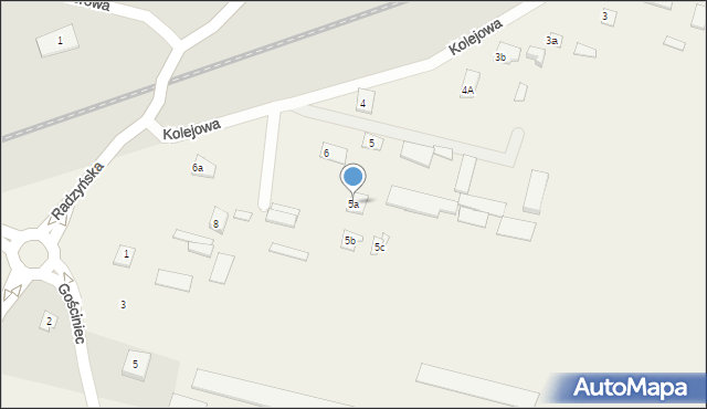 Rzeczyca, Kolejowa, 5a, mapa Rzeczyca