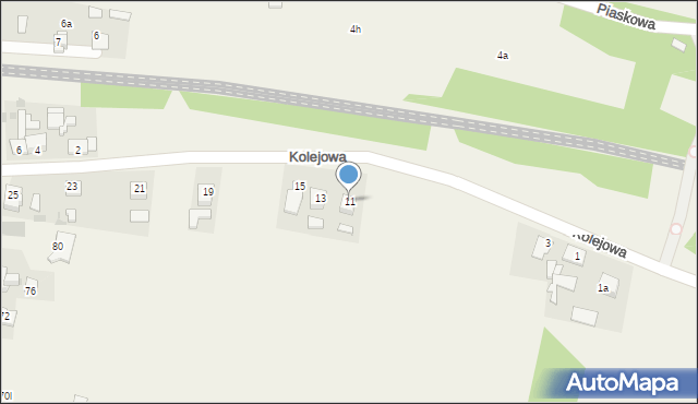 Rzeczyce, Kolejowa, 11, mapa Rzeczyce