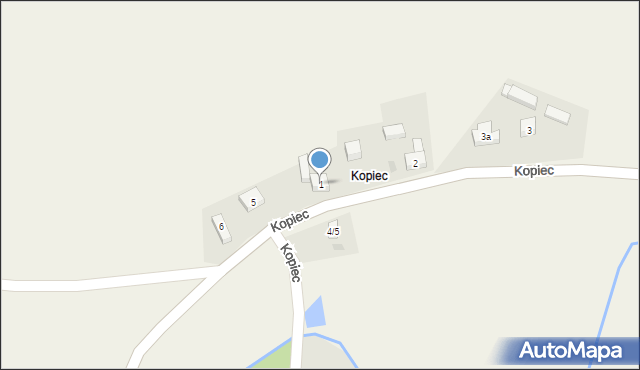 Rzędziszowice, Kopiec, 1, mapa Rzędziszowice