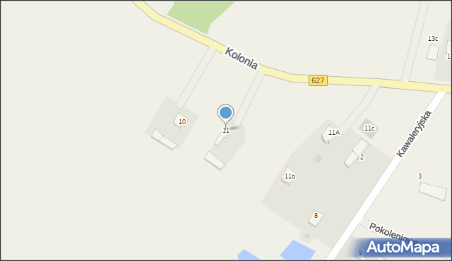 Rzekuń, Kolonia, 11, mapa Rzekuń