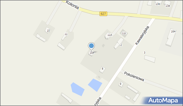 Rzekuń, Kolonia, 11b, mapa Rzekuń