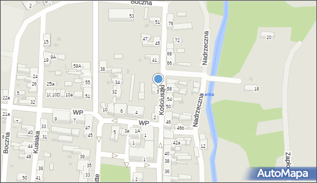 Rzepin, Kościuszki Tadeusza, gen., 31, mapa Rzepin