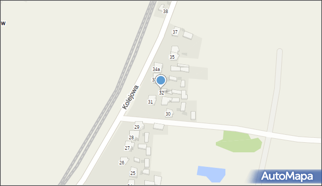 Rzerzęczyce, Kolejowa, 32, mapa Rzerzęczyce