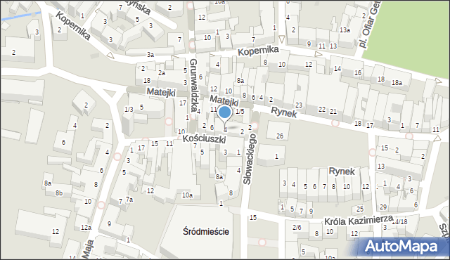 Rzeszów, Kościuszki Tadeusza, gen., 4, mapa Rzeszów