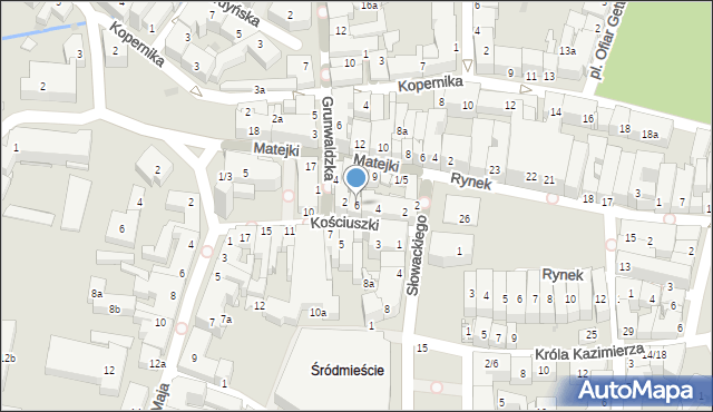 Rzeszów, Kościuszki Tadeusza, gen., 6, mapa Rzeszów