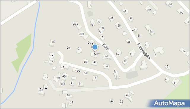 Rzeszów, Koło, 2e, mapa Rzeszów