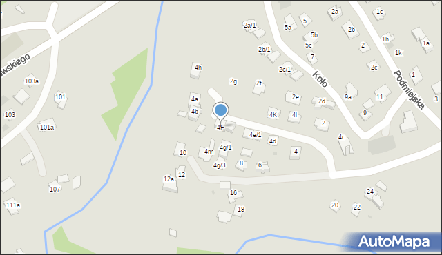 Rzeszów, Koło, 4F, mapa Rzeszów