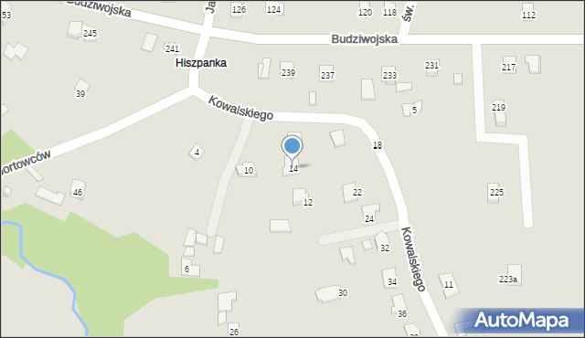 Rzeszów, Kowalskiego, bł. ks., 14, mapa Rzeszów