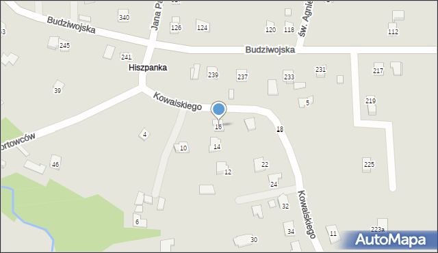 Rzeszów, Kowalskiego, bł. ks., 16, mapa Rzeszów