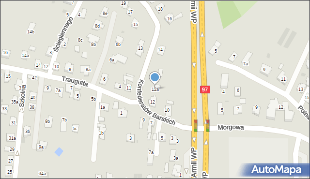 Rzeszów, Konfederatów Barskich, 12a, mapa Rzeszów