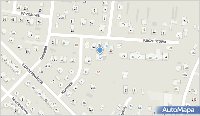 Rzeszów, Konwalii, 12, mapa Rzeszów